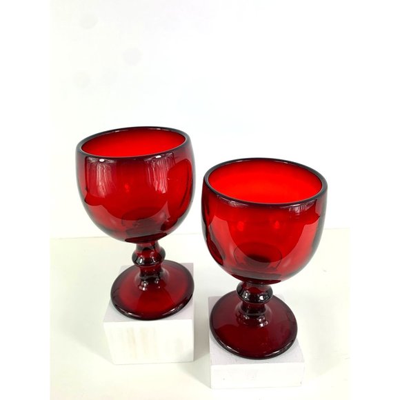 Imperial Ruby Red Hoffman House Margarita Glasses. - Picture 3 of 7